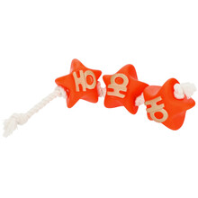 DINGO Sznur z gwiazdkami - świąteczna zabawka dla psa, 32cm, kolor czerwony