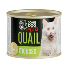 JOHN DOG For Cats Mus Przepiórka - Mokra karma dla kotów dorosłych w puszce