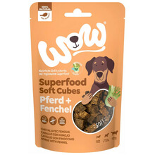 WOW Superfood Soft Cubes Pferd - smaczki dla psa z koniem, 150g