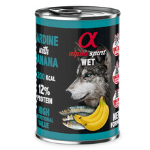 ALPHA SPIRIT Sardynki z bananem - mokra karma dla psa, 400g