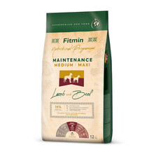 FITMIN Dog medium maxi maintenance lamb&beef - Kompletna karma dla dorosłych psów ras średnich i dużych