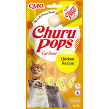 CHURU Pops Chicken - Przysmak dla kota w formie soczystej galaretki, 4x15g