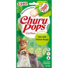 CHURU Pops Tuna and Chicken - Przysmak dla kota w formie soczystej galaretki, 4x15g