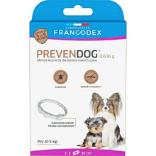 Francodex PREVENDOG - obroża biobójcza 35cm dla małych psów (waga do 5g)