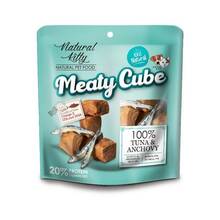 Natural Kitty Meaty Cube 100% Tuna & Anchovy - soczyste przysmaki dla wszystkich psów i kotów, tuńczyk z sardelą, 60g