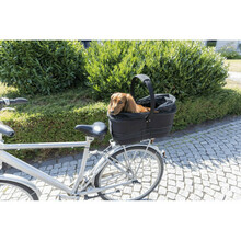TRIXIE Kosz na rower do przewozu psa lub kota, na szerokie bagażniki, kolor czarny do 8kg wagi