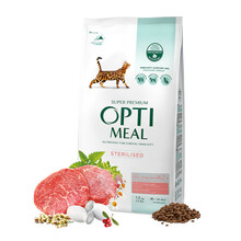 OPTI MEAL Sterilised Wołowina - Sucha karma dla kota