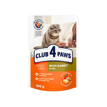CLUB 4 PAWS Premium Królik w galarecie - mokra karma dla kota, saszetka 100g