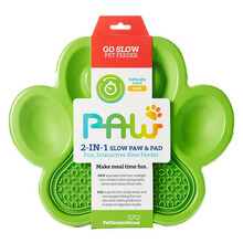 Pet Dream House Paw 2-in-1 Green Easy - miska do powolnego karmienia z nakładką do lizania
