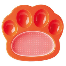 Pet Dream House Paw 2-in-1 Mini Orange Easy - miska do powolnego karmienia z nakładką do lizania