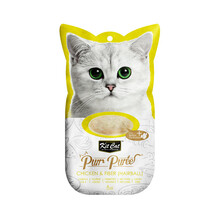 Kit Cat PurrPuree Chicken & Fiber Hairball - kremowy przysmak dla kota, 4x15g