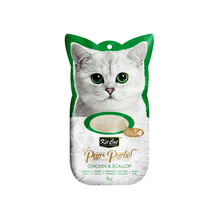 Kit Cat PurrPuree Chicken & Scallop - kremowy przysmak dla kota, 4x15g