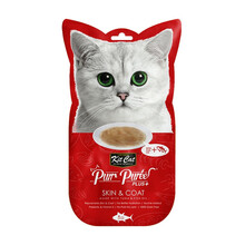 Kit Cat PurrPuree Plus+ Tuna & Fish Oil (Skin & Coat) - kremowy przysmak dla kota, 4x15g