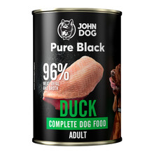 JOHN DOG Pure Black Duck - Karma mokra dla psa z kaczką
