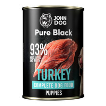 JOHN DOG Pure Black Junior Turkey - Karma mokra dla szczeniąt z indykiem