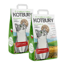 KotBury Żwirek Zbożowy Zbrylający Eukaliptus, 2x2,5 kg