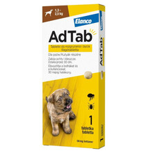 ADTAB Tabletki dla psa chroniące przed pchłami i kleszczami, dla psów o wadze 1,3 - 2,5 kg