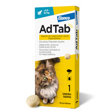 ADTAB Tabletki dla kota chroniące przed pchłami i kleszczami, dla kotów o wadze 2,0 - 8,0 kg