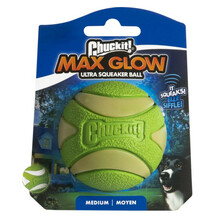 CHUCKIT! GLOW ULTRA SQUEAKER BALL - mega mocna piszcząca piłka dla psa