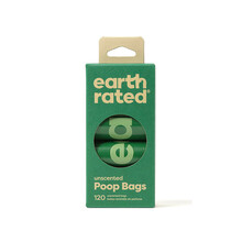 EARTH RATED PoopBags - woreczki na odchody, zestaw 8 rolek x 15szt, bezzapachowe