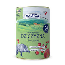 BALTICA Dziczyzna z żurawiną - Monoproteinowa mokra karma dla psa, 400g