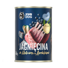 JOHN DOG Berry Line Junior Jagnięcina ze śledziem i borówkami - Karma mokra dla szczeniąt