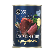 JOHN DOG Berry Line Junior Dzik z cielęciną i jagodami - Karma mokra dla szczeniąt