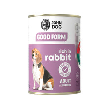 JOHN DOG Good Form Bogata w królika - Bezglutenowa karma mokra dla psa