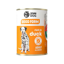 JOHN DOG Good Form Bogata w kaczkę - Bezglutenowa karma mokra dla psa