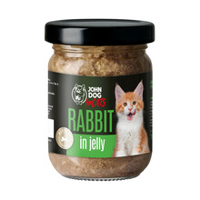 JOHN DOG For Cats Królik w galaretce - Mokra karma dla kociąt w słoiku, 100g