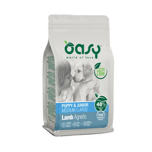 OASY One Animal Protein Puppy Medium/Large Lamb - Monobiałkowa, sucha karma dla szczeniąt średnich i dużych ras, powyżej jednego roku życia