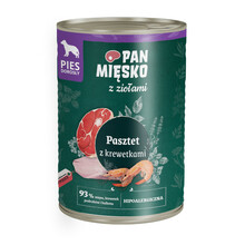 Pan Mięsko z Ziołami Pasztet z krewetkami - mokra karma dla psa