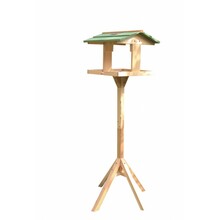 Garden & Fun Karmnik dla ptaków drewniany, wolnostojący z lampką solarną