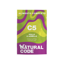 NATURAL CODE C5 kurczak i jagnięcina - Kompletna karma dla kotów, saszetka 70g