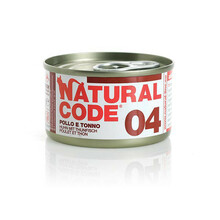 NATURAL CODE 04 kurczak, tuńczyk - mokra karma dla kota, puszka 85g