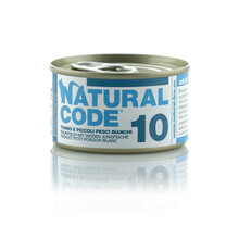 NATURAL CODE 10 tuńczyk, młode ryby - mokra karma dla kota, puszka 85g
