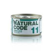 NATURAL CODE 11 tuńczyk, aloes - mokra karma dla kota, puszka 85g