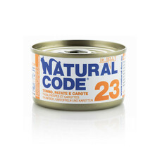 NATURAL CODE 23 tuńczyk, ziemniaki i marchewka w galaretce - mokra karma dla kota, puszka 85g