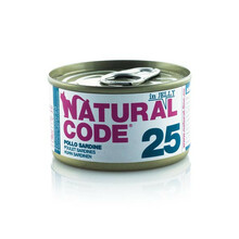 NATURAL CODE 25 kurczak i sardynki w galaretce - mokra karma dla kota, puszka 85g