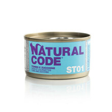 NATURAL CODE ST01 tuńczyk i cukinia - mokra karma dla kotów sterylizowanych, puszka 85g