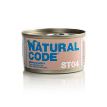 NATURAL CODE ST04 tuńczyk i anchois - mokra karma dla kotów sterylizowanych, puszka 85g
