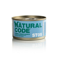 NATURAL CODE ST05 tuńczyk i okoń morski - mokra karma dla kotów sterylizowanych, puszka 85g