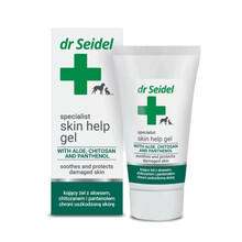 Dr Seidel Skin help gel - Specjalistyczny preparat pielęgnacyjny, który tworzy optymalne środowisko do odbudowy uszkodzonej skóry u zwierząt, 30ml