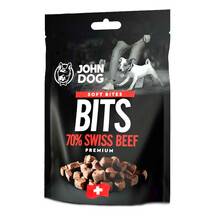 John Dog Soft Bits Wołowina szwajcarska – 70% - Przysmaki dla psa, 100g