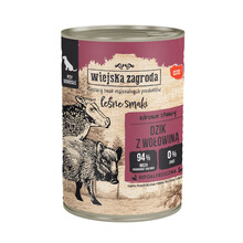 Wiejska Zagroda Leśne smaki Dzik z wołowiną - mokra karma dla psów dorosłych