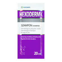 EUROWET Hexoderm K - szampon dermatologiczny dla psów i kotów, saszetka 20ml