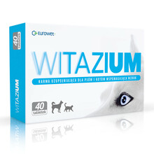 EUROWET WITAZIUM - karma uzupełniająca dla psów i kotów wspomagająca wzrok, 40 tab.