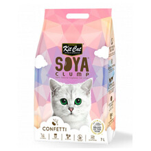 KIT CAT Soya Clump Confetti - 100% naturalny, ekologiczny, biodegradowalny żwirek dla kota na bazie soi, 7L