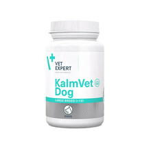 VetExpert KalmVet Dog Large breed - łagodzi objawy stresu i niepokoju u zwierząt, 60 tabletek