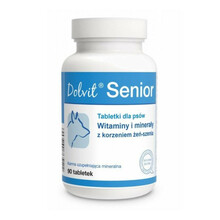 Dolvit Senior - zestaw witamin i składników mineralnych dla psów starszych, 90 tab